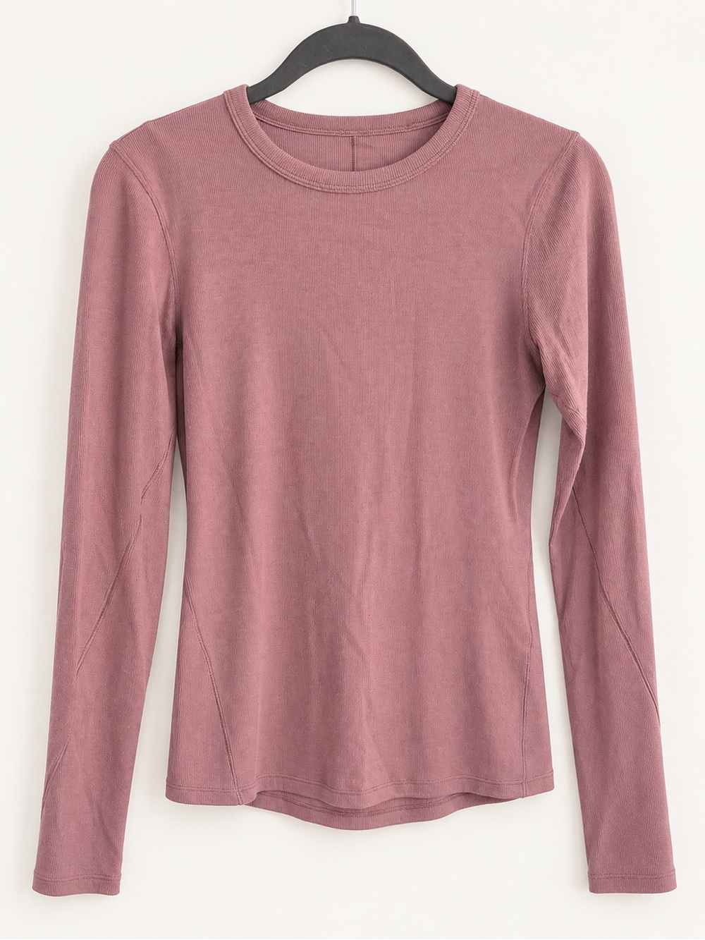 Lululemon Dusty Mauve Ribbed Long Sleeve Top